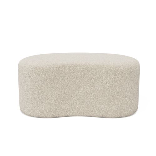 Pouf 80cm Tissu Bouclette Crème