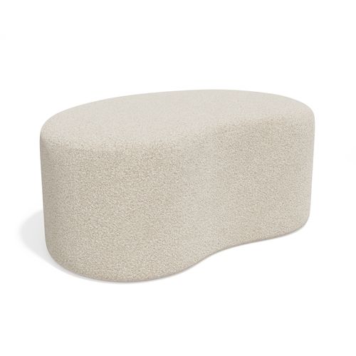Pouf 80cm Tissu Bouclette Crème