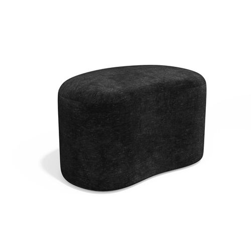 Pouf 60cm Velours Noir
