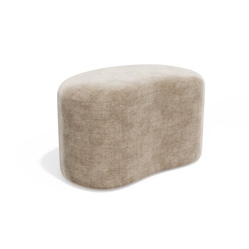 Pouf 60cm Velours Taupe
