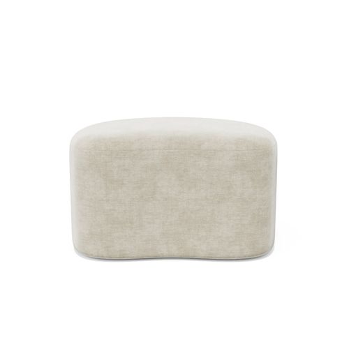 Pouf 60cm Velours Crème