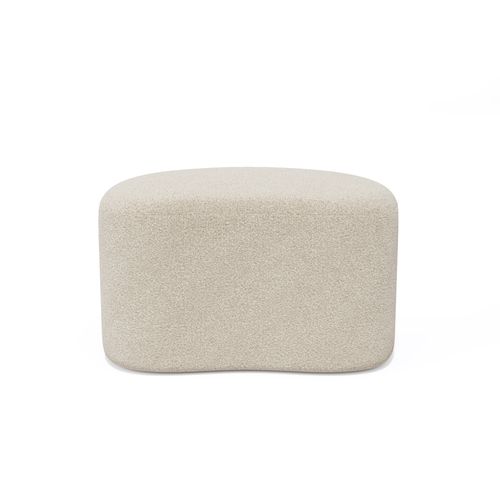 Pouf 60cm Tissu Bouclette Crème