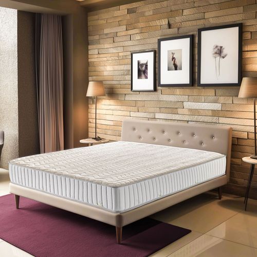 Matelas Super Alèse 140x190x23cm Très Ferme Laine Hiver Rembourrage Polyester Polyuréthane Hr