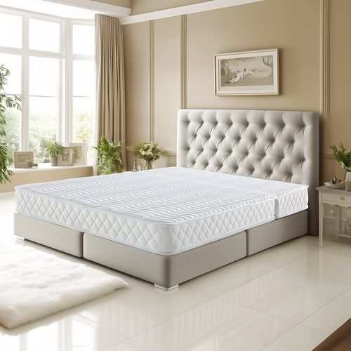 Matelas Très Ferme 120x190 Cm 15 Cm + Oreiller Visco 5 Zones Confort Polyuréthane Respirant