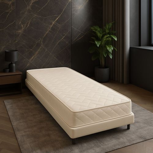 Lot De 2 Matelas Ferme 80x200 Cm + 2 Alèses 5 Zones De Confort 100% Polyester Et Polyuréthane Hr
