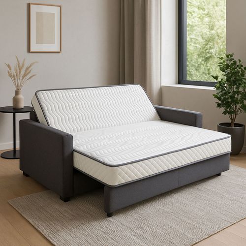 Matelas Ferme 140x200 Cm + Alèse + Oreiller Visco Latex 5 Zones - Confort Hiver/été