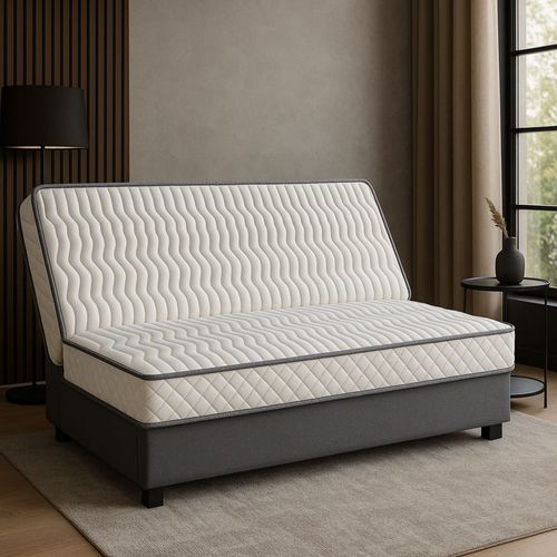 Matelas Souple Clic Clac 120x190 Cm 15 Cm 5 Zones Confort Latex Face Hiver Été Respirant
