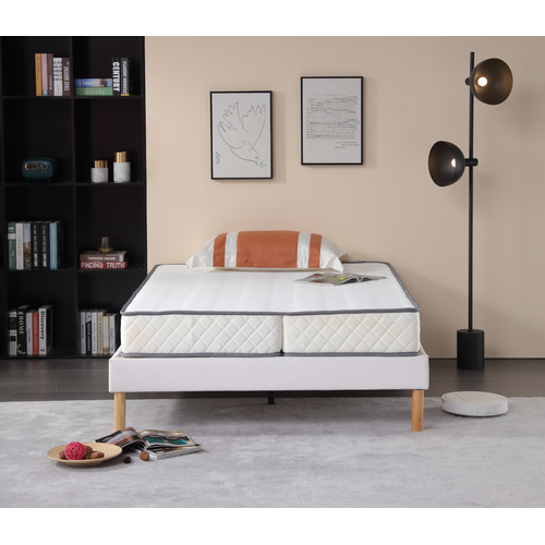 Matelas Ferme 140x190 Cm Avec Mémoire De Forme Et 5 Zones De Confort, 15 Cm Épaisseur