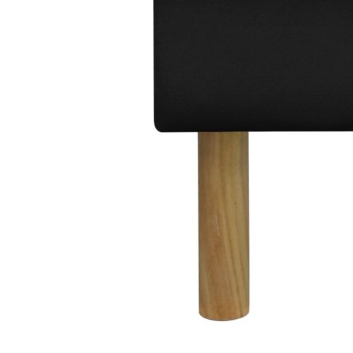 Sommier Tapissier Noir 120x190 Avec Pieds 20 Cm - 2 X 13 Lattes - Montage Rapide Et Pvc
