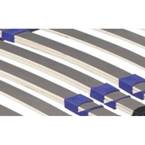 Sommier Noir Cadre Metal à Lattes Renforcé 90x190 Cm Avec Soutien Réglable Montaje Rapide