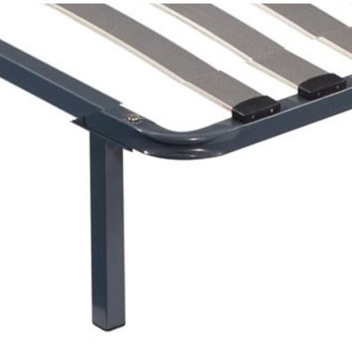 Sommier Noir Cadre Metal à Lattes Renforcé 90x190 Cm Avec Soutien Réglable Montaje Rapide