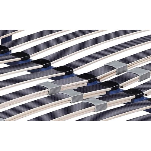 Sommier Noir Cadre Lattes Renforcé Soutien Réglable Pieds 180x200 Cm Metal Montage Rapide