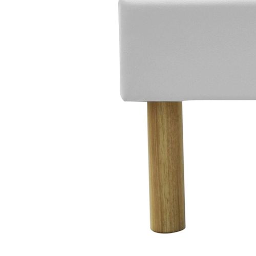 Sommier déco Blanc 160x200 Avec Pieds 20 Cm - 2x13 Lattes - Montage Rapide Et Entretien Facile