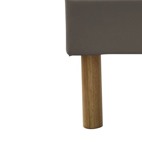 Sommier déco Gris 140x200 Avec Pieds 20 Cm Et 2x13 Lattes