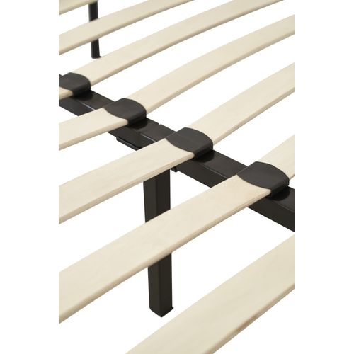 Sommier 140x190 Cm Solide Et Confortable Avec Cadre à Lattes Et 9 Pieds En Métal Montage Facile