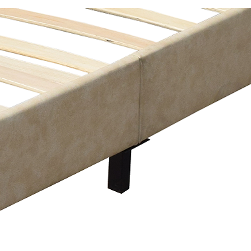 Frederic - Solide Et Confortable Lit Avec Sommier + Tête De Lit Capitonnee Couleur Beige