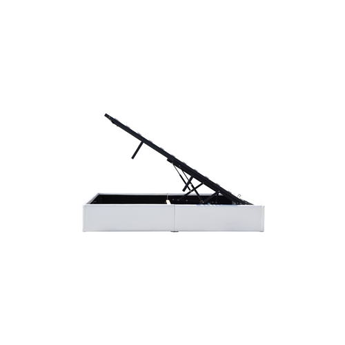 Solide Lit Coffre Blanc Pour Matelas 120x190 Cm - 12 Lattes-manon + Pieds-montage Rapide Et Facile