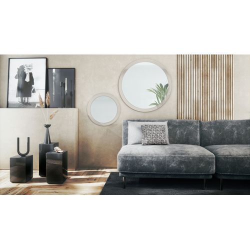Ensemble De 2 Miroirs 40 Et 80  Cm Sable Laqués