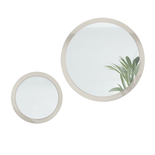 Ensemble De 2 Miroirs 40 Et 80  Cm Sable Laqués