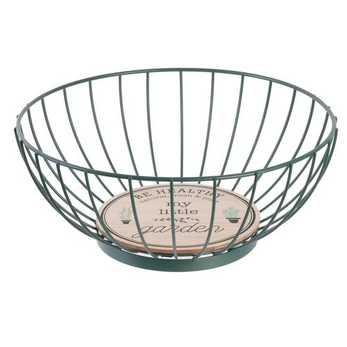 Corbeille à Fruits Filaire Little Garden - Diam. 27,5 Cm - Vert Foncé