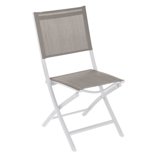 Chaise De Jardin Pliante Essentia  - Blanc Et Marron Noisette