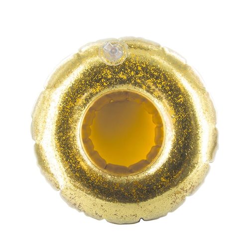 Porte Gobelet Gonflable Paillettes - Diam. 18 Cm - Doré