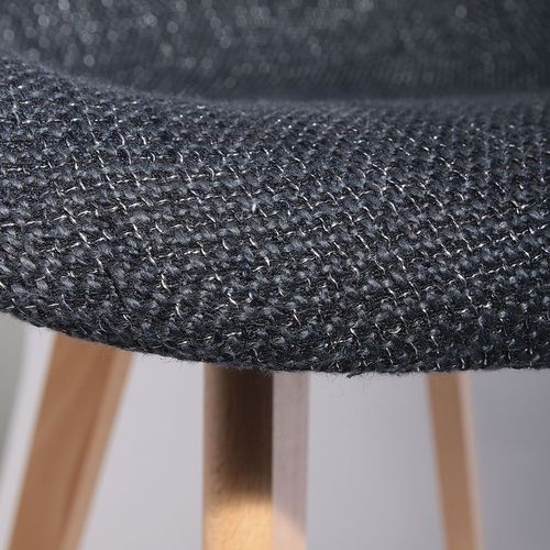 Fauteuil Style Scandinave En Grosse Maille - Noir
