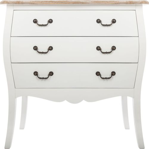 Commode En Bois Chrysa - L. 75 X H. 76 Cm - Blanc