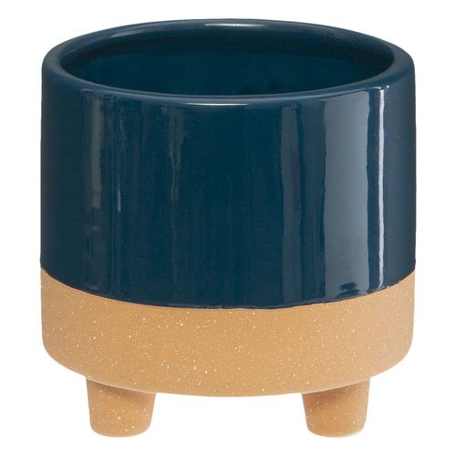 Cache Pot Design Scandinave Slow - Diam. 10 Cm - Bleu