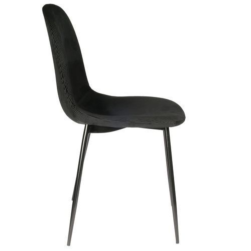 2 Chaises Design Velours Giulia - Noir