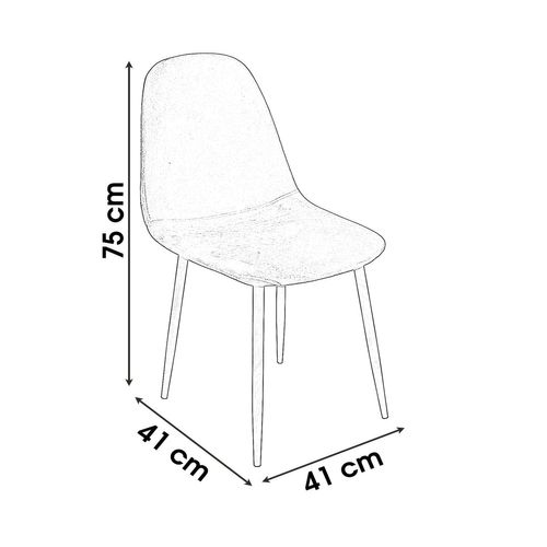 Lot De 4 Chaises De Table Design Velours Inoui - Rouge