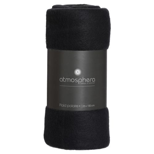 Lot 2x Plaid Polaire - 125 X 150 Cm - Noir