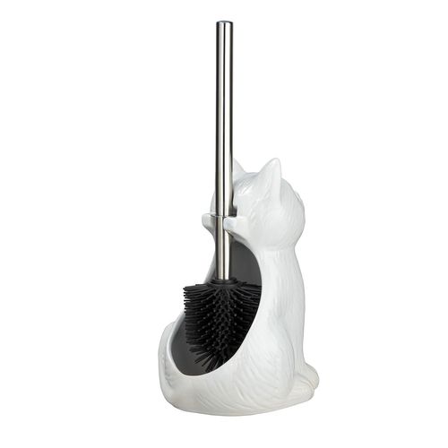 Brosse Wc Cat En Céramique - Blanc