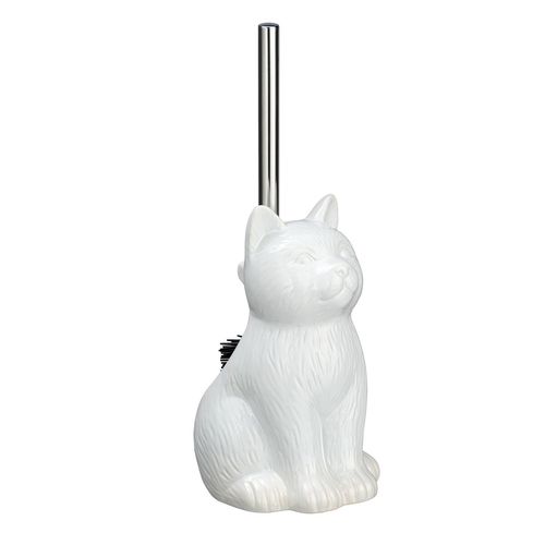 Brosse Wc Cat En Céramique - Blanc