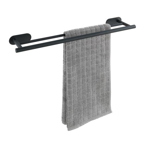 Barre Porte-serviettes Duo Orea En Acier Inox - Noir
