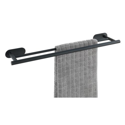 Barre Porte-serviettes Duo Orea En Acier Inox - Noir