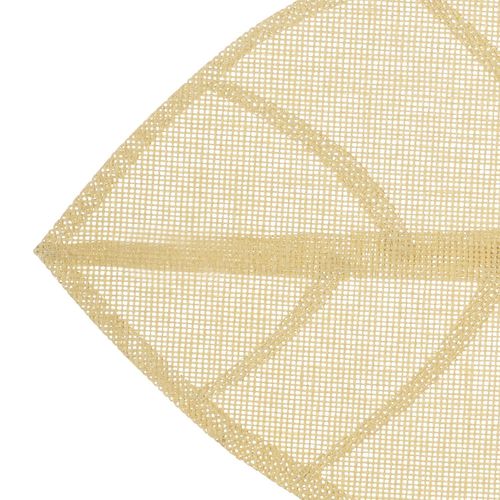 Lot De 6 Sets De Table Motif Feuille - 50 X 33 Cm - Naturel
