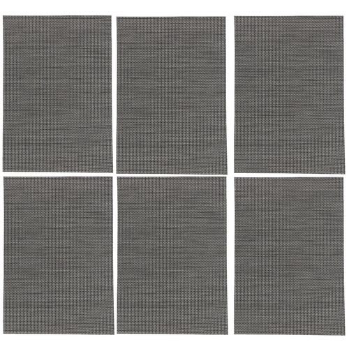 Lot De 6 Sets De Table Rectangulaire Maoli - 50 X 30 Cm - Noir