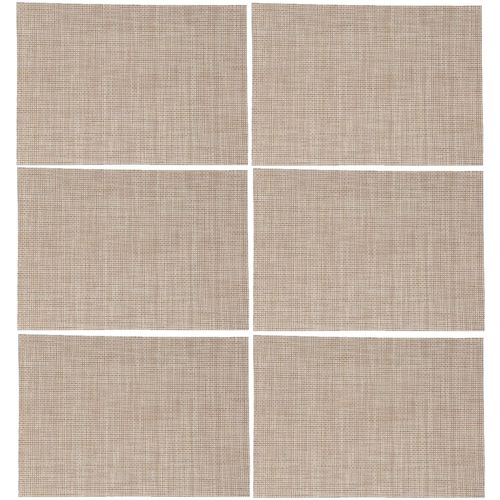 Lot De 6 Sets De Table Rectangulaire Maoli - 50 X 30 Cm - Beige