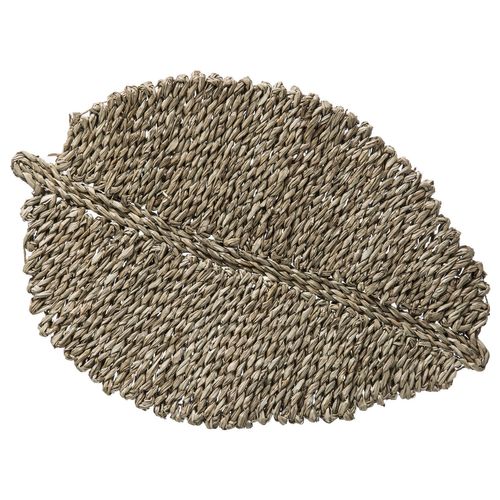 Lot De 6 Sets De Table Feuille En Roseau - 48 X 38 Cm - Marron