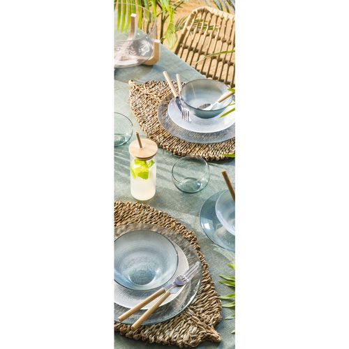 Lot De 6 Sets De Table Feuille En Roseau - 48 X 38 Cm - Marron