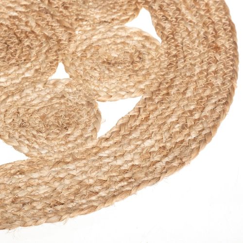 Lot De 6 Sets De Table En Jute Ajouré - Diamètre 38 Cm - Beige