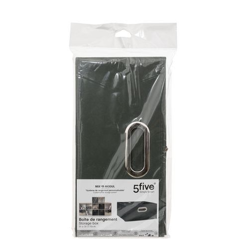 Lot De 12 Boites De Rangement En Tissu L.31 X H. 15 Cm - Vert Kaki