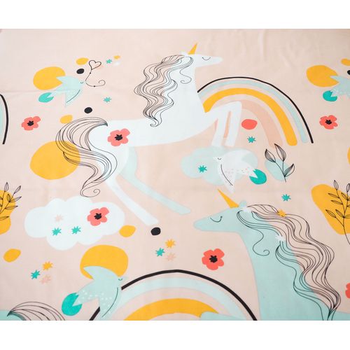 Parure De Lit Enfant Licorne - Polycoton 51 Fils - 140 X 200 Cm