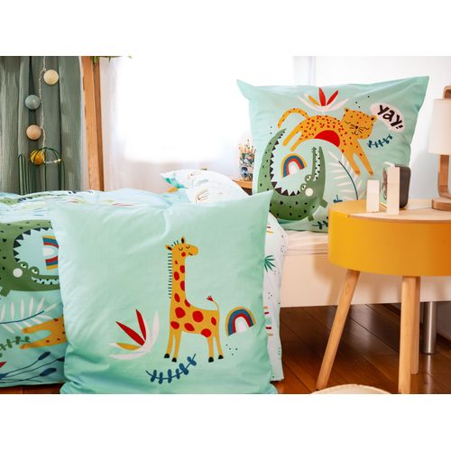 Parure De Lit Enfant Safari - 100% Coton Adouci 57 Fils - 140 X 200 Cm