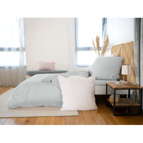 Parure De Lit - Coton Et Lin - 220 X 240 Cm - Gris