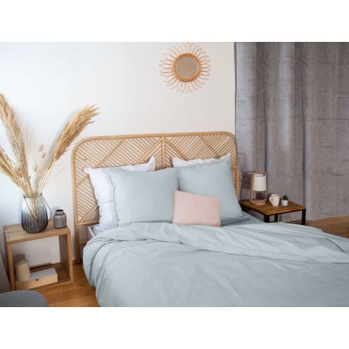 Parure De Lit - Coton Et Lin - 220 X 240 Cm - Gris