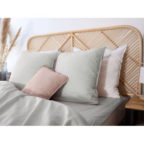 Parure De Lit - Coton Et Lin - 220 X 240 Cm - Gris
