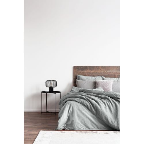 Parure De Lit - Coton Et Lin - 220 X 240 Cm - Gris