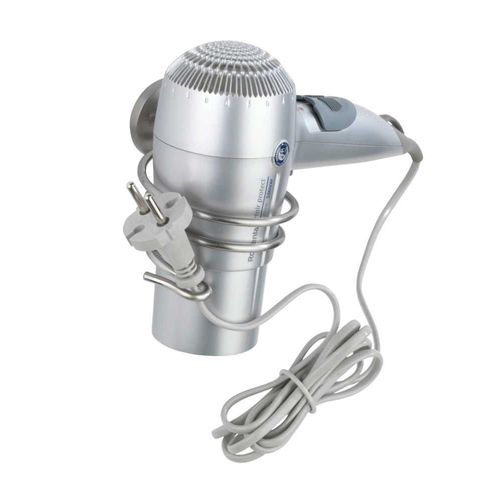 Porte Sèche-cheveux En Métal - Gris Mat